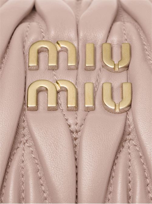 Blush beige  matelassé effect bag Miu Miu | 5BC125V-OOYN88F0236